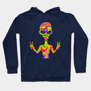 Trippy Rainbow Alien Hoodie